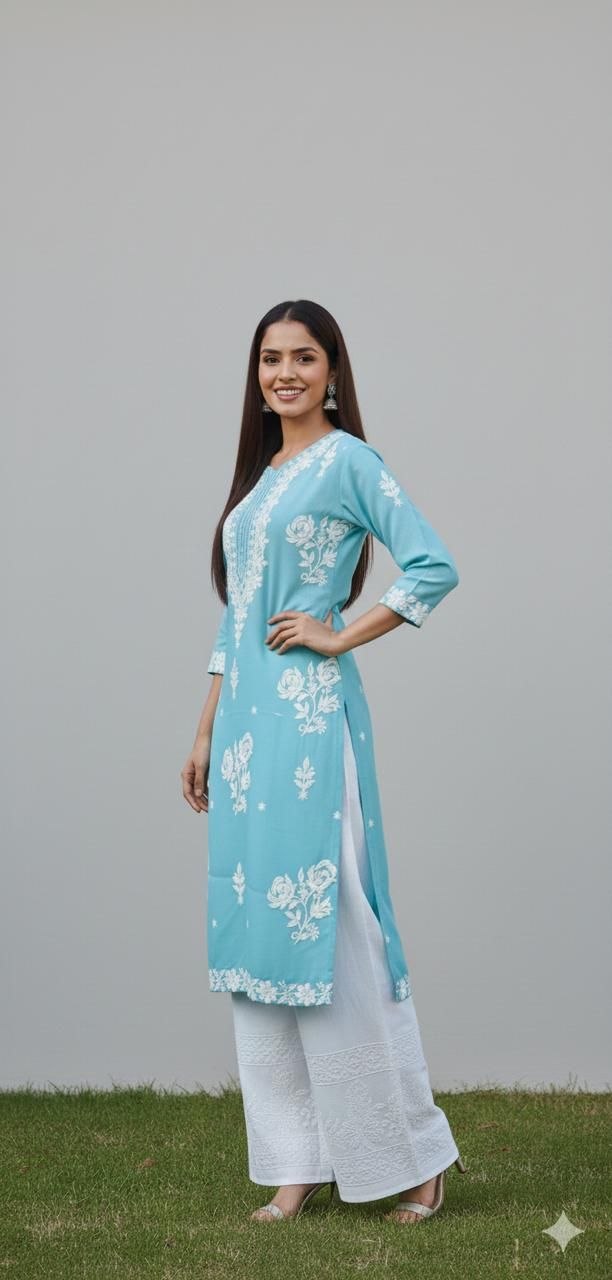 Pure Cotton Embroidered Kurta Set for Women