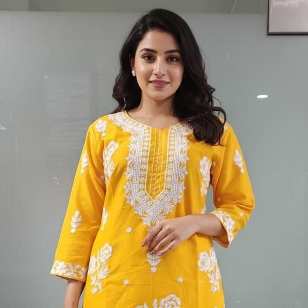 Pure Cotton Embroidered Kurta Set for Women
