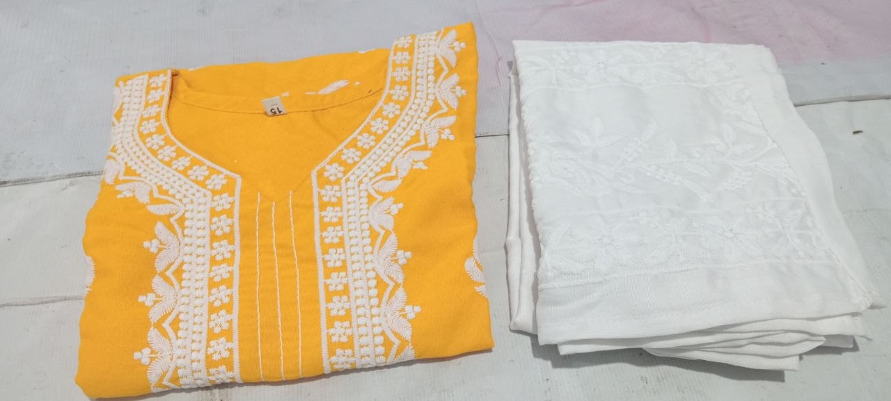 Pure Cotton Embroidered Kurta Set for Women