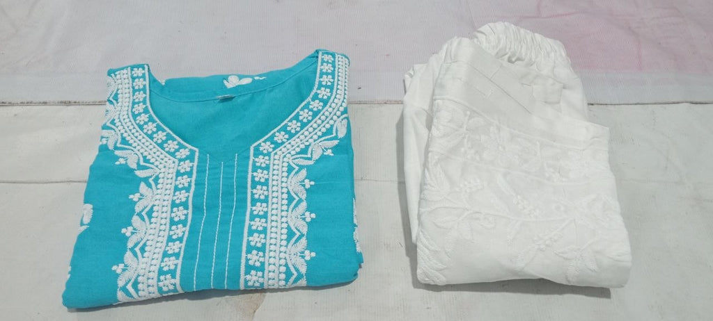 Pure Cotton Embroidered Kurta Set for Women