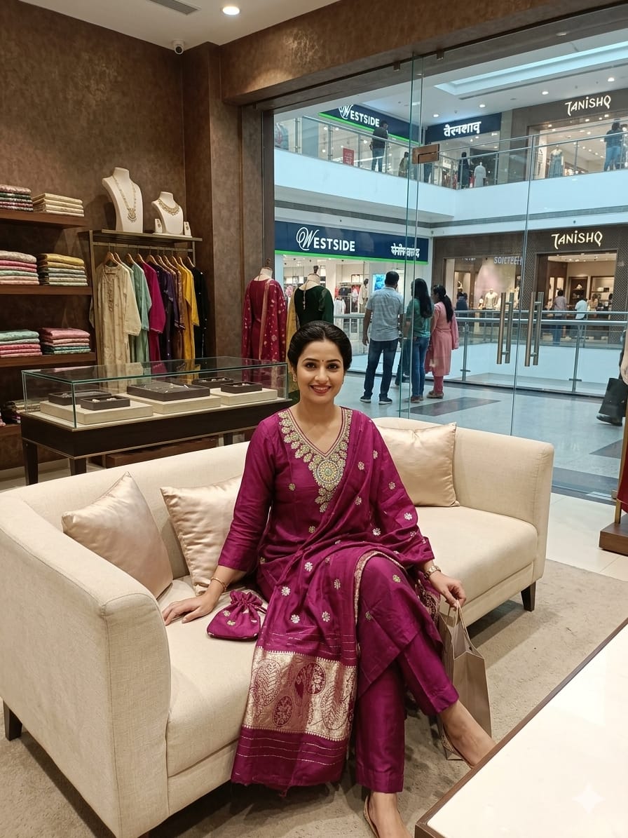 Roman Silk Kurta Set with Banarasi Dupatta